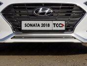 Решетка радиатора нижняя 12 мм для автомобиля Hyundai Sonata 2018-, TCC Тюнинг HYUNSON18-12
