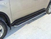 Пороги с площадкой 42,4 мм для автомобиля Nissan X-Trail (T31) 2011-2015, TCC Тюнинг NISXTR11-05