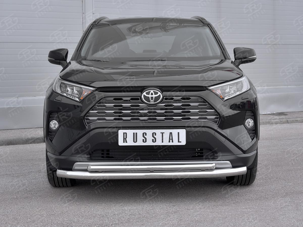 TOYOTA RAV4 2019- Защита переднего бампера d57 секции-d42 дуга TR4Z-003362, Slitkoff