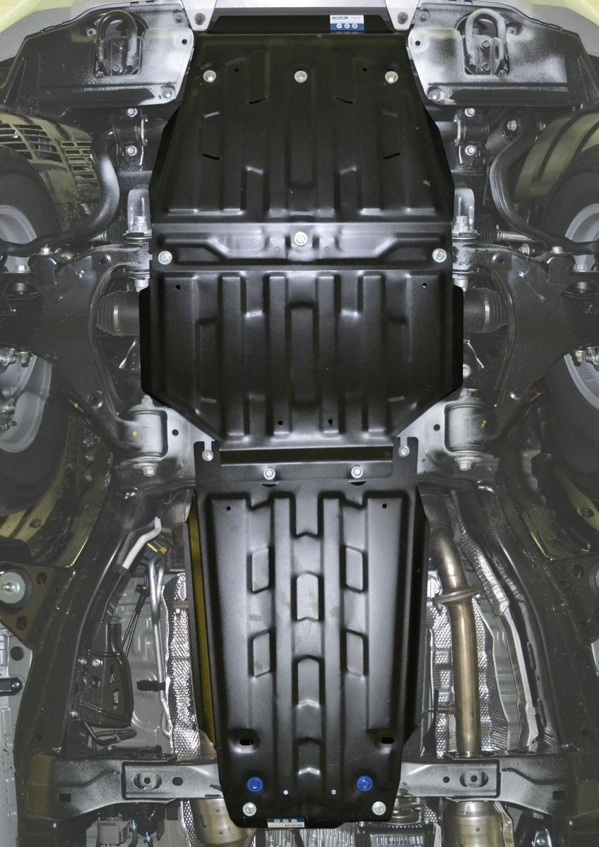 Защита картера Rival (часть 1) для Lexus LX III 2007-2015, сталь 1.8 мм, с крепежом, штампованная, 111.5713.3