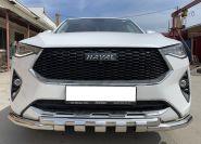 Защита передн бампера (G) с подгибами (при отсутствии интерактив камеры) для автомобиля HAVAL F7X 2019 арт. GWF7.19.05-1