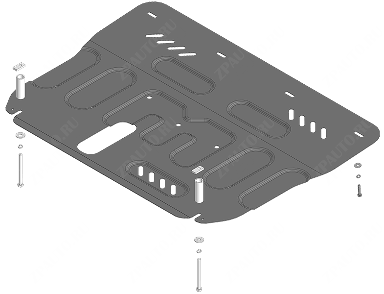 Защита стальная Мотодор (Двигатель, Коробка переключения передач), 2 мм,  для Hongqi H5  2022- арт. 73907