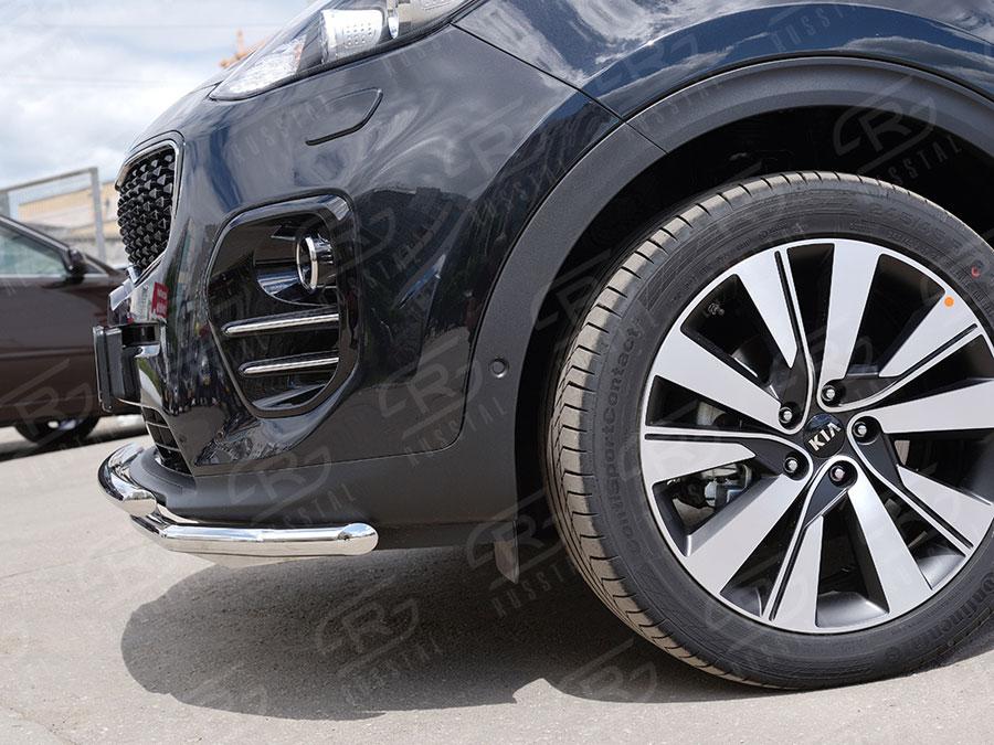 Защита переднего бампера d42/42 Kia Sportage 2016, Slitkoff KSZ-002279