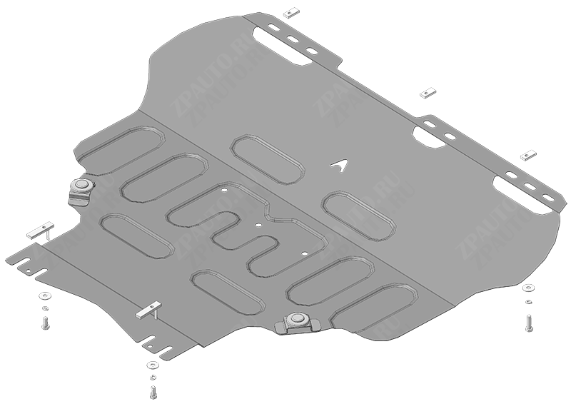 Защита стальная Мотодор (Двигатель, Коробка переключения передач), 2 мм, Сталь для Ford C-Max 2007-2015 арт. 70747