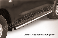 Защита штатного порога d57 Toyota Land Cruiser 200 (2007-2012) , Slitkoff, арт. TLC2-019