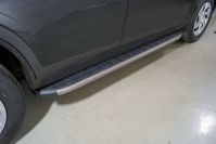 Пороги алюминиевые с пластиковой накладкой (карбон серые) 1820 мм Haval DARGO 2022- арт. HAVDAR22-28GR