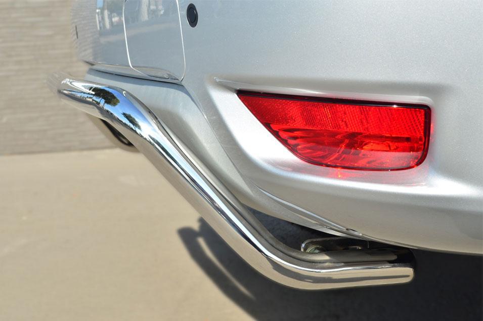 Защита заднего бампера d42 волна для Nissan Terrano 2014, Slitkoff NTRZ-001795