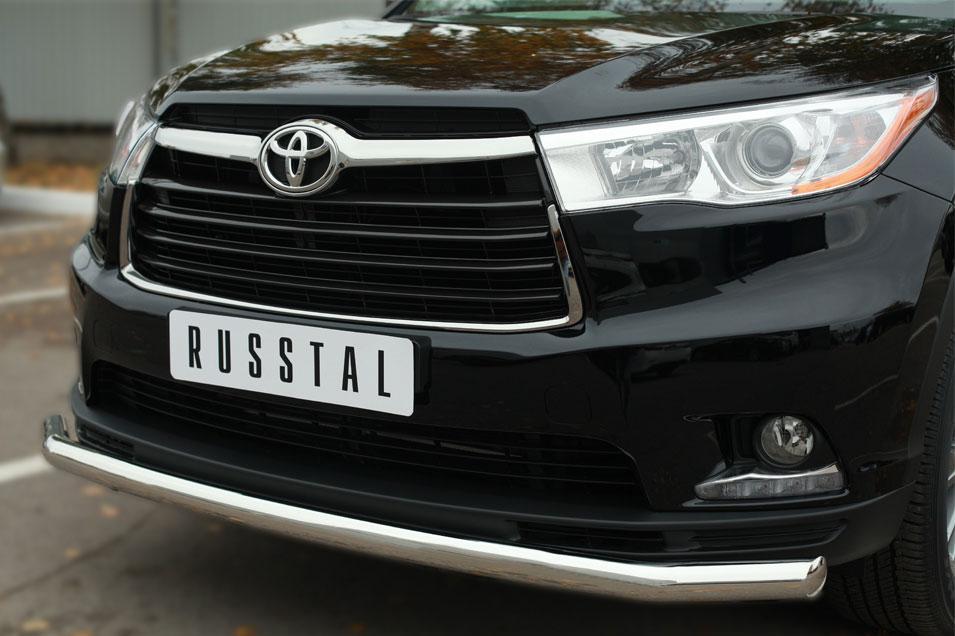 Защита переднего бампера d57 для Toyota Highlander 2013-2016, Slitkoff THRZ-001916