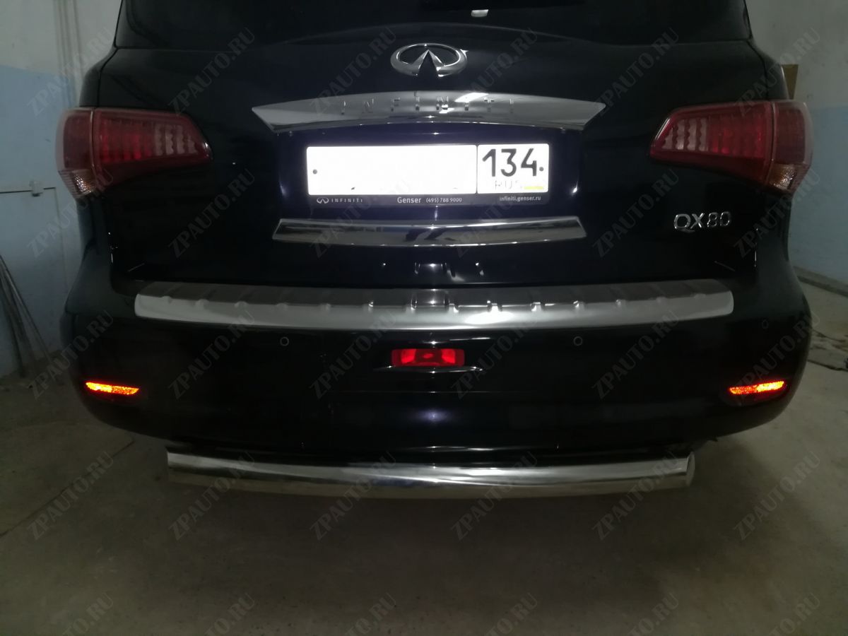 Защита заднего бампера для автомобиля INFINITI QX56, Россия IQX.11.13