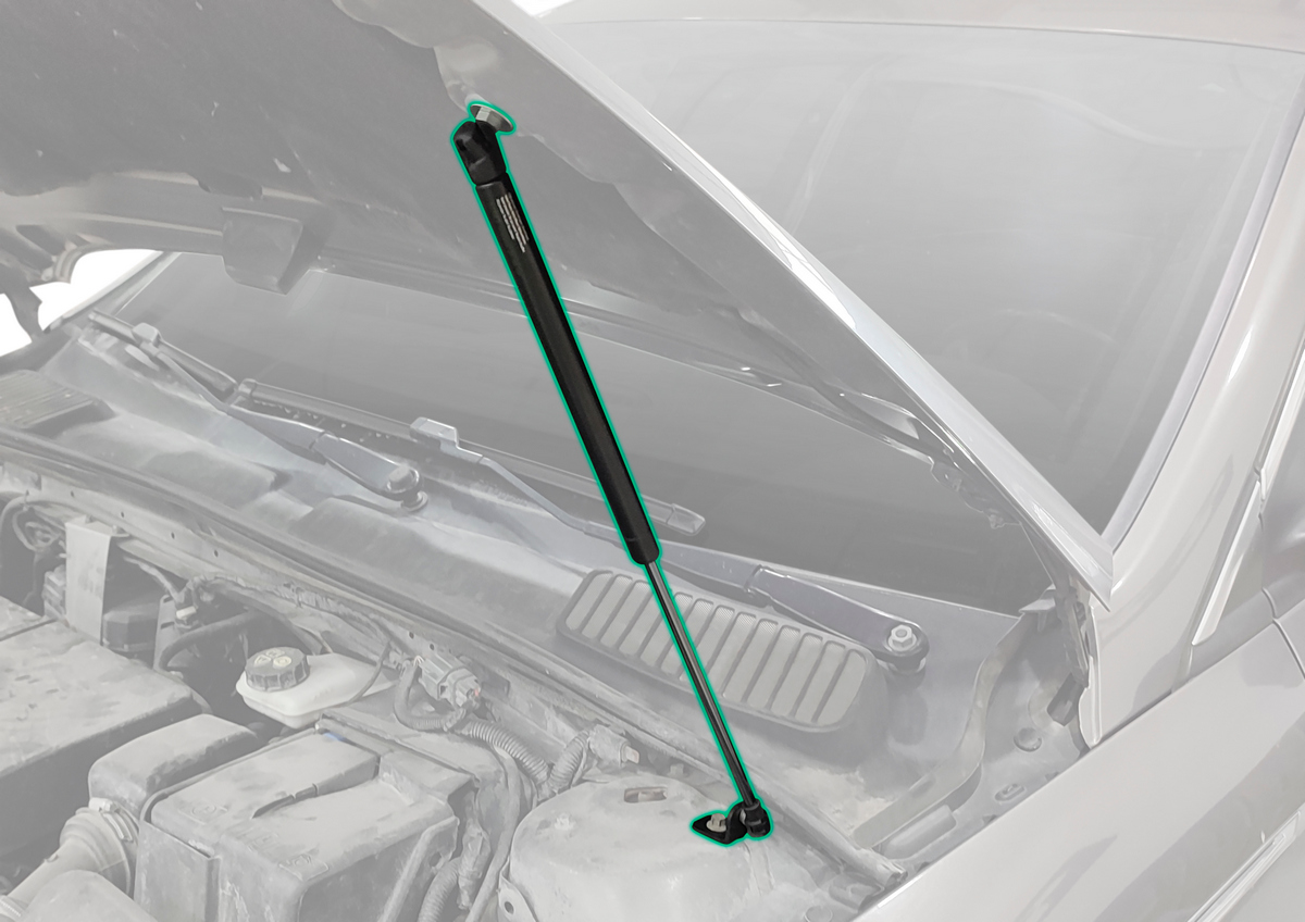 Комплект упоров капота Pneumatic Ford Mondeo (2007-2014), Rival, арт. KU-FD-MD04-00