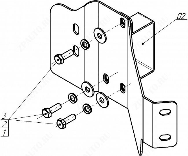 Защита на Грузовые Motodor (Радиатор Кондиционера), 2 мм,  Kamaz Компас 5  2023- арт. 27725