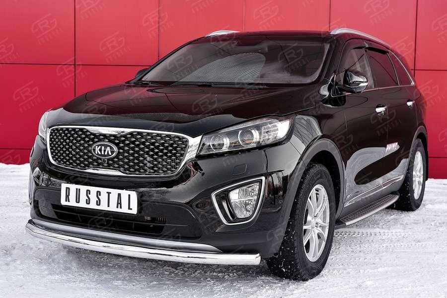 Защита переднего бампера d57 KIA Sorento Prime CRDI 2015, Slitkoff KSPZ-002206