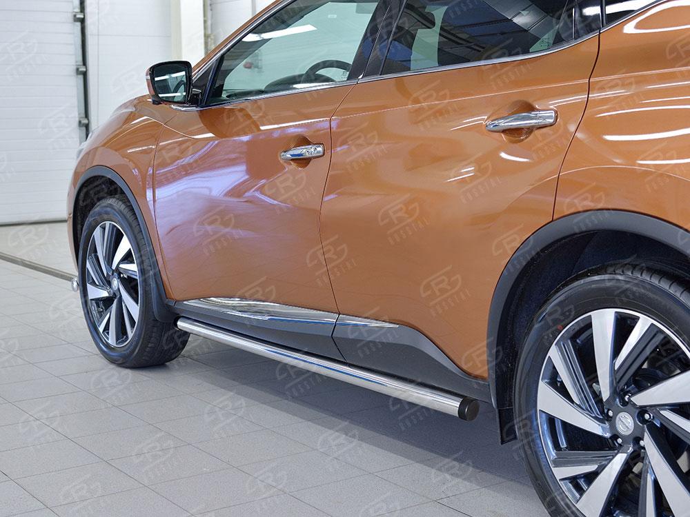 Пороги труба d57 вариант 2 для Nissan Murano 2016, Slitkoff NMUT-0024062