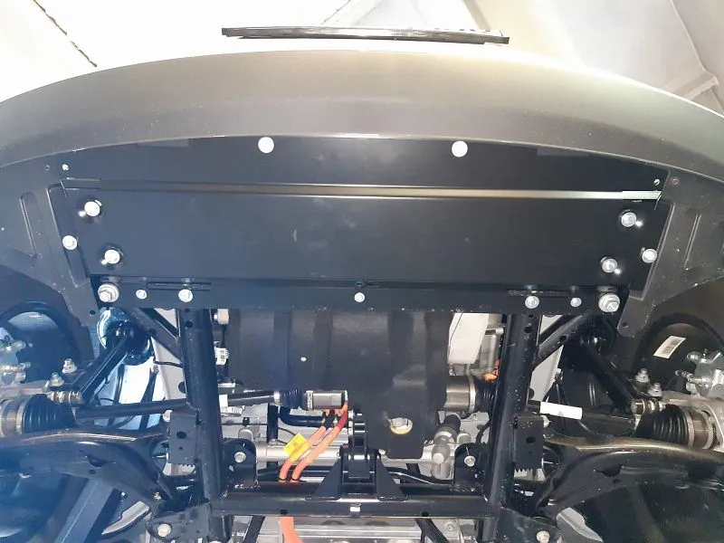 Защита радиатора для JAC e30X электро 2024 - V-AT FrontWD, Sheriff, сталь сталь 1,5 мм, арт. 28.6411