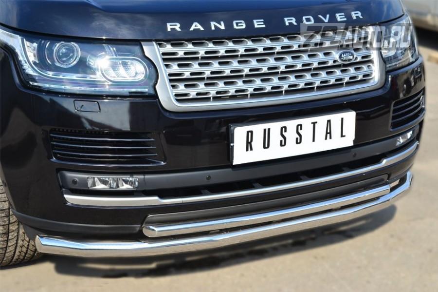 Защита переднего бампера d57/d42 для Land Rover Range Rover 2013, Slitkoff LRV-001441
