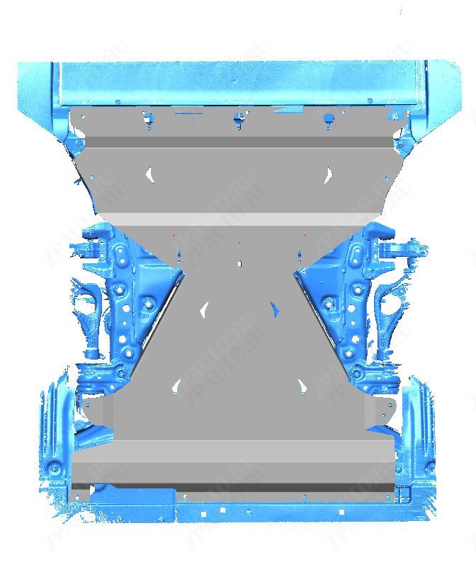 12.10ABC ЗАЩИТА ДВС И КПП MAZDA CX60 ГИБРИД (2022-) ИЗ 2-Х ЧАСТЕЙ (АЛЮМИНИЙ 4ММ)