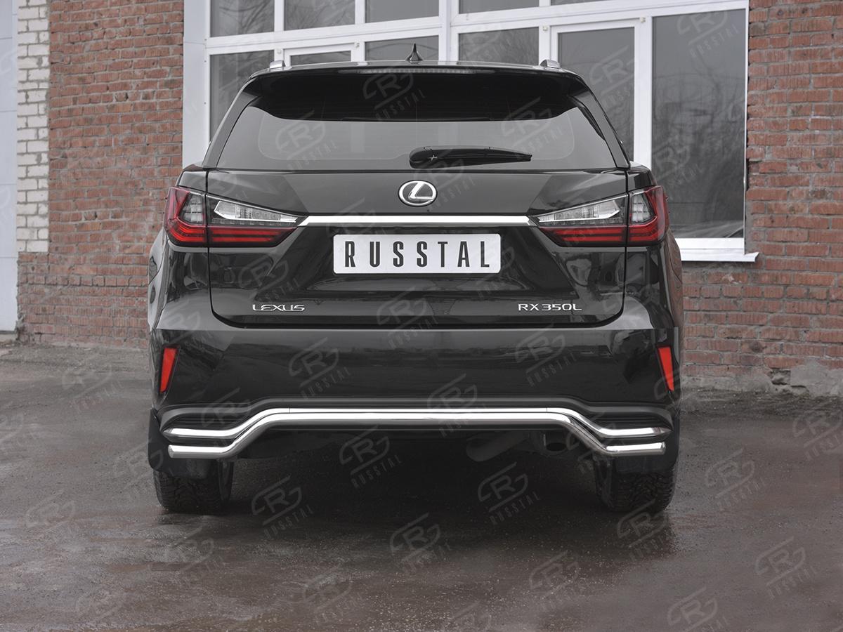 Защита заднего бампера d42 волна LRX3Z-003227 для автомобиля LEXUS RX 350L (not F-Sport) 2018-, Slitkoff