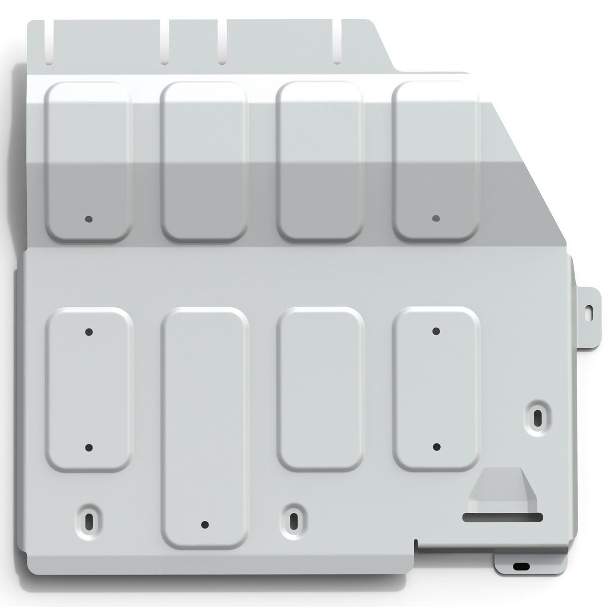 Защита КПП Rival для Mercedes-Benz V-klasse II АКПП RWD 2014-2019 2019-н.в., штампованная, алюминий 4 мм, с крепежом, 333.3939.1