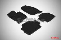 Ковры салонные 3D черные для Mitsubishi Pajero Sport 2008-, Seintex 83738