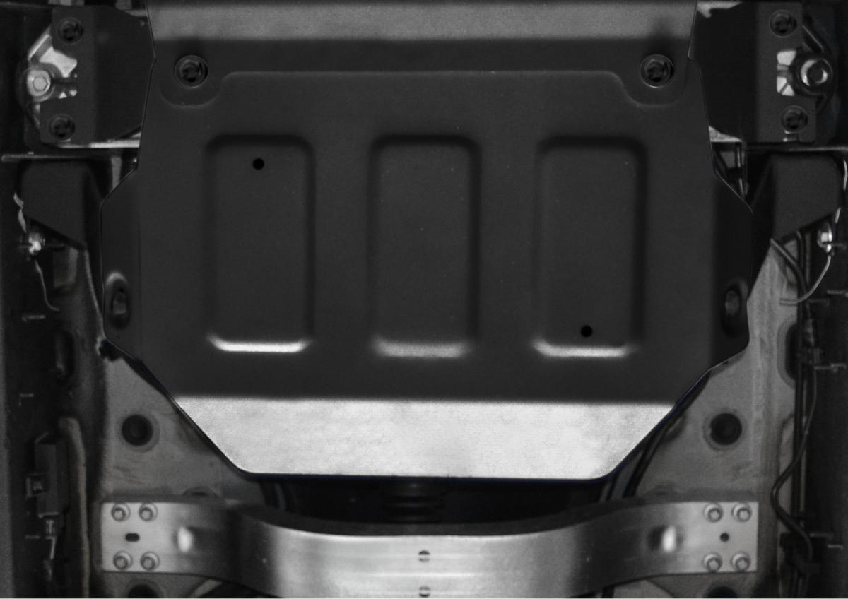 Защита РК Rival (черная) для Mercedes-Benz G-klasse W464 2018-н.в., штампованная, алюминий 4 мм, с крепежом, 333.3954.1