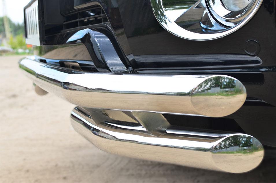 Защита переднего бампера d57/57 уголки для Toyota LC Prado 150 2014, Slitkoff LCPZ-001711