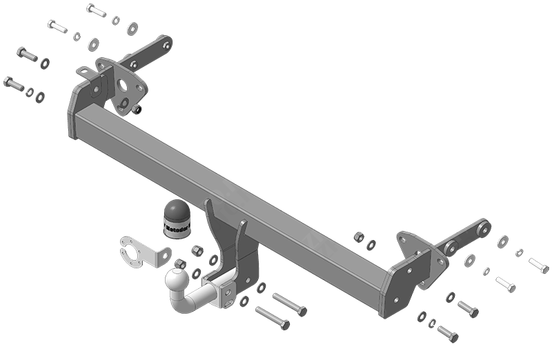 Фаркоп Subaru Outback 2021-, тип шара A , Motodor, арт.92204-A