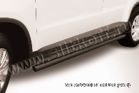 Защита порогов d57 труба черная Volkswagen Tiguan (2011-2016) , Slitkoff, арт. VWTIG-008B