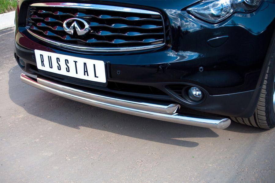 Защита переднего бампера d57/57 для Infiniti FX37, Slitkoff IF7Z-000701