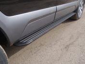 Пороги алюминиевые "Slim Line Black" 1920 мм для автомобиля Kia Mohave 2017-, TCC Тюнинг KIAMOH17-28B
