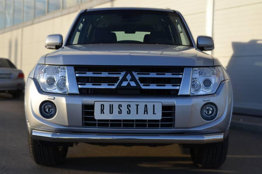 Защита переднего бампера d76 для Mitsubishi Pajero 4 2012, Slitkoff MP4Z-001036