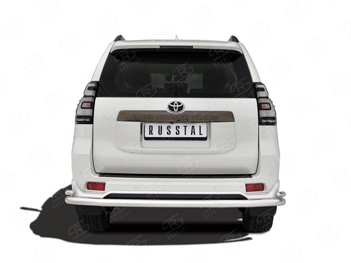 TOYOTA LC PRADO 150 BLACK ONYX 2020- Защита заднего бампера d57 секции-d42 уголки LCPZ-003552