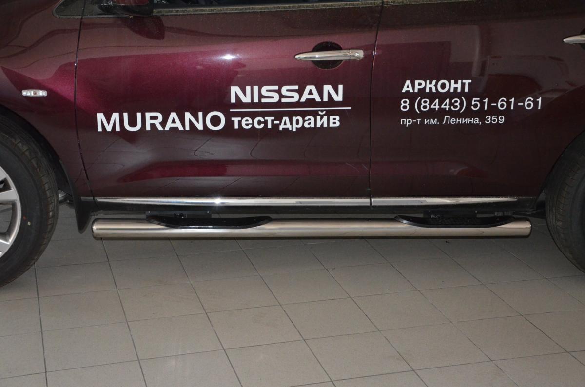 Пороги труба с проступью для автомобиля NISSAN Murano 2014. NMU.14.93, Россия