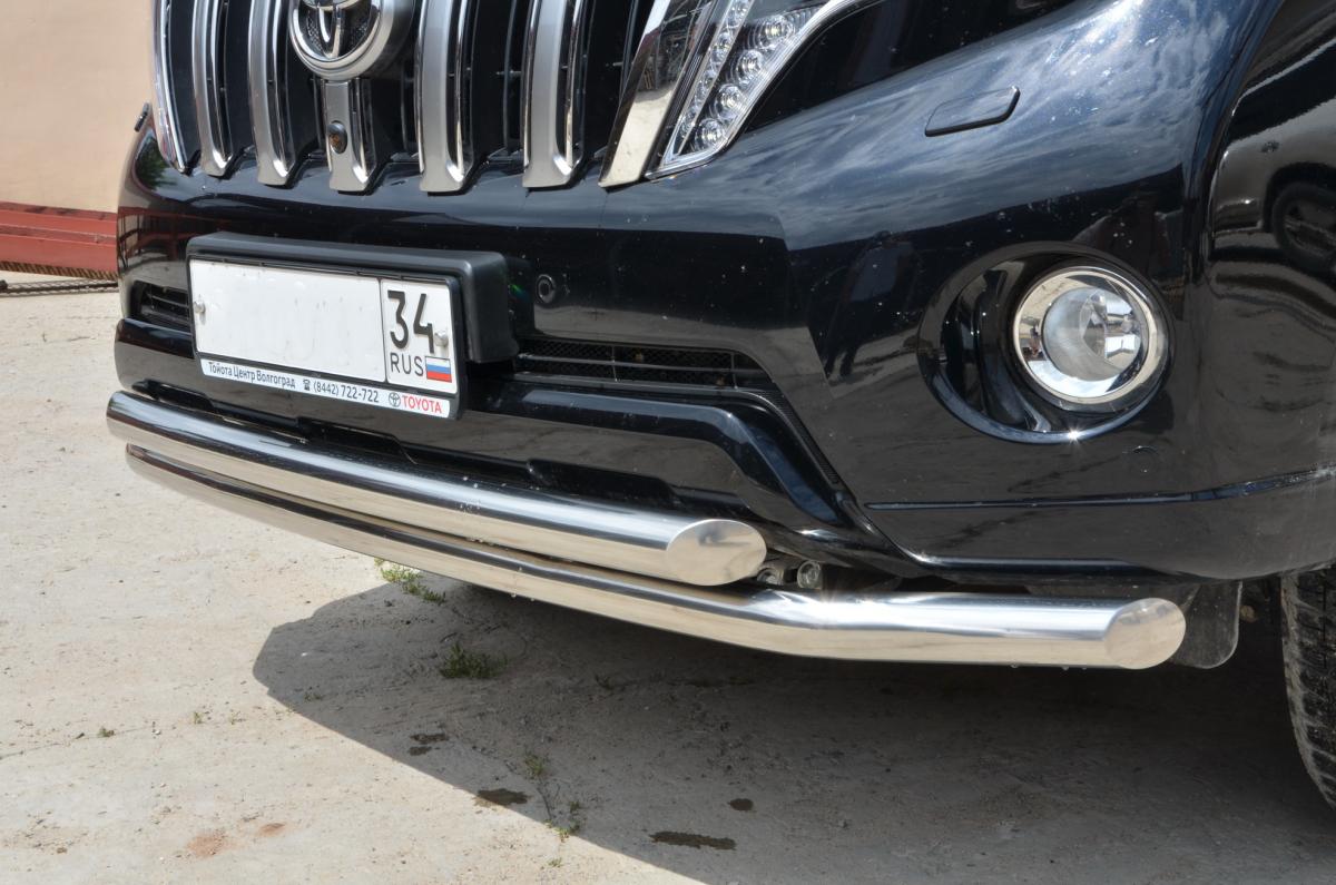 Защита переднего бампера d60/60 для Toyota Land Cruiser Prado 150 2013, TLCP150.14.03-2, Россия