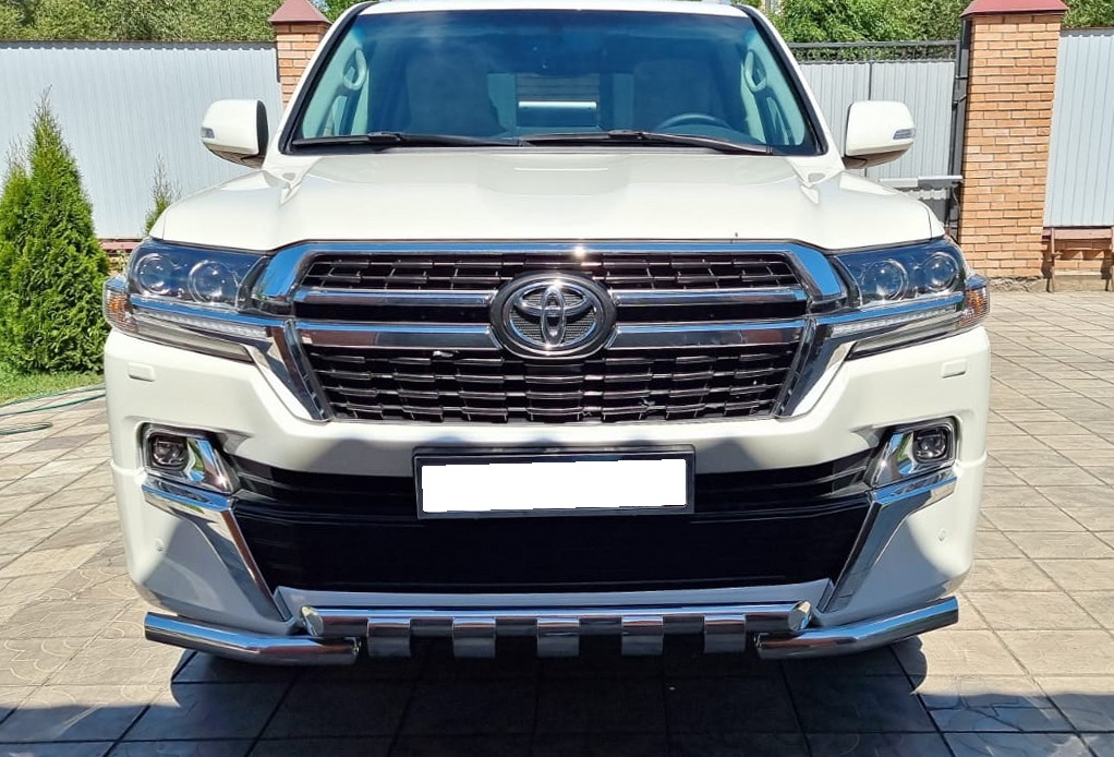 Защита переднего бампера (G) для автомобиля Toyota Land Cruiser 200 Executive  Lounge 2020 (обновленный) арт. TLCEL200.20.05