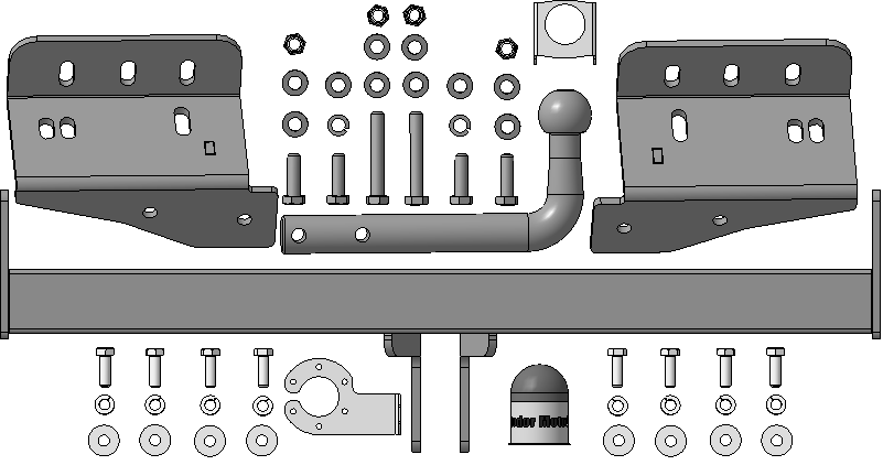 Фаркоп для KIA Sportage , тип шара A, Motodor арт. 91001-A