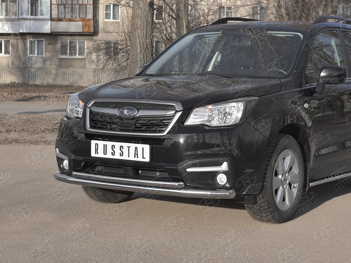 SUBARU-FORESTER(SJ)-2016-2018--Защита-переднего-бампера-d57-секции-d42-дуга-SUFZ-003343, Slitkoff