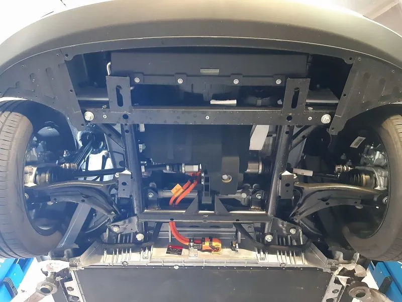 Защита радиатора для JAC e30X электро 2024 - V-AT FrontWD, Sheriff, сталь сталь 1,5 мм, арт. 28.6411