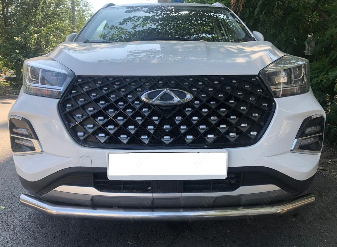Защита переднего бампера для автомобиля Chery Tiggo 4 Pro 2022 арт. CHTGP.4.22.01