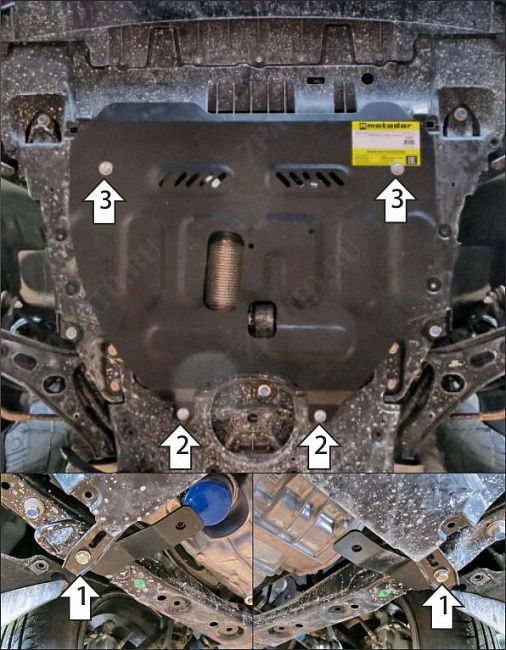 Защита стальная Мотодор (Двигатель, Коробка переключения передач), 2 мм,  для Honda CR-V VI Hybrid  2022- арт. 70805