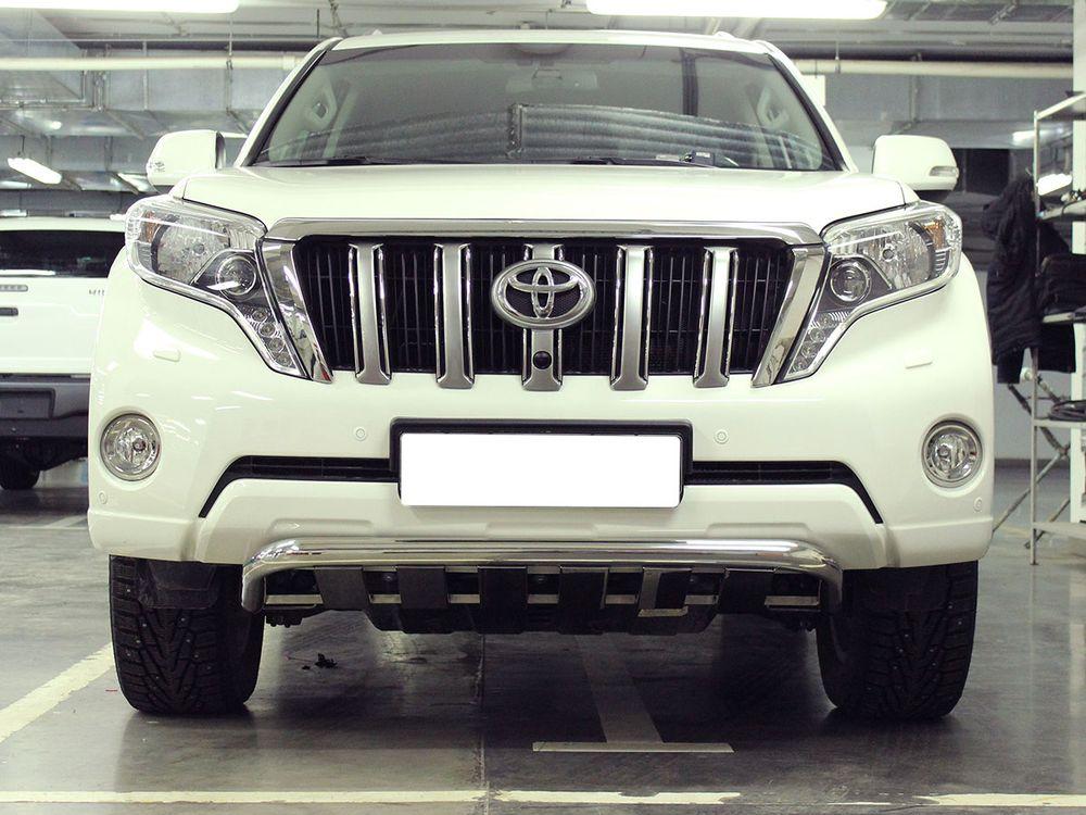 Дуга передняя фигурная d-53 с доп.накладками для Toyota Land Cruiser 150 Prado 2013, Технотек LCPR13_1.6