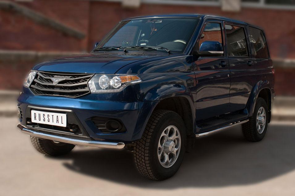 Защита переднего бампера d57 для UAZ Patriot 2014, Slitkoff UPZ-002065