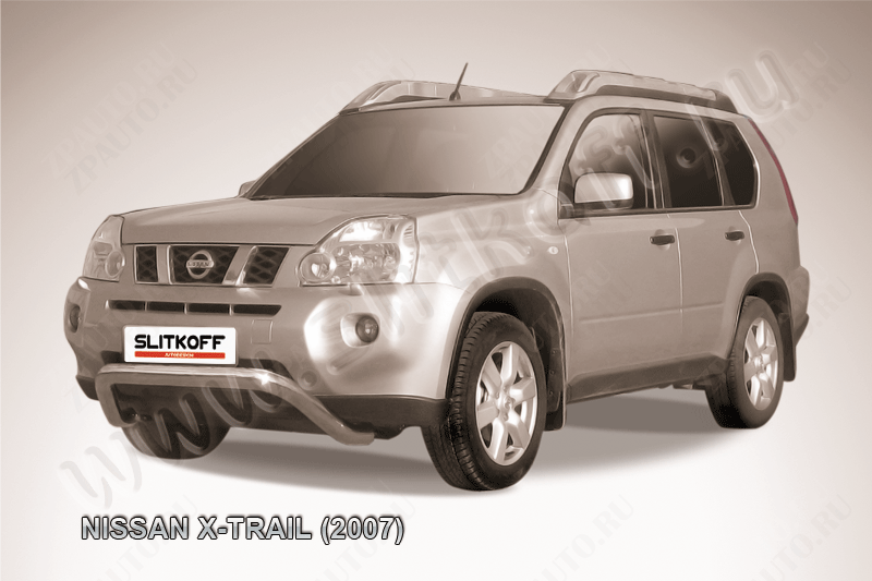 Кенгурятник d76 низкий мини Nissan X-Trail (2007-2011) , Slitkoff, арт. NXT001