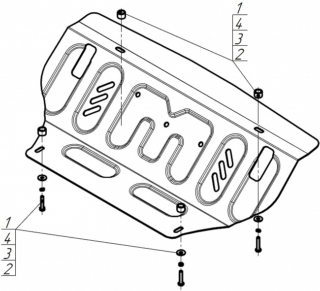 Ковер багажный модельный (высокий борт) для Opel Insignia Tourer (2009-16) (универсал), Элерон, арт. 71304