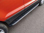 Пороги алюминиевые с пластиковой накладкой 1720 мм для автомобиля Ford EcoSport 2014- TCC Тюнинг арт. FORECOSPOR14-22AL