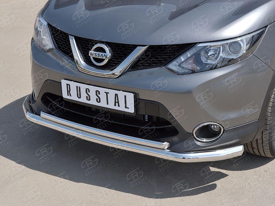 Защита переднего бампера d57/42 Nissan Qashqai 2015 SPB, Slitkoff NQAZ-002308