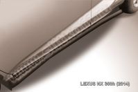 Защита порогов d57 с гибами черная Lexus NX-300h (2014-2021) , Slitkoff, арт. LNX007B
