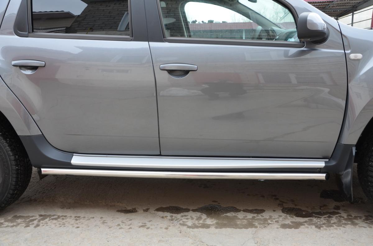 Защита штатного порога для автомобиля RENAULT Duster 2017 арт. RD.17.31