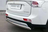 Защита заднего бампера d75х42 для Mitsubishi Outlander 2014, Русталь MORZ-001908, Slitkoff