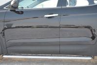 Пороги труба d42 с листом для Hyundai Santa Fe 2012, Руссталь HSFL-001221