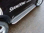 Пороги с площадкой 42,4 мм для автомобиля SsangYong Actyon 2011-2013, TCC Тюнинг SSANACT11-02
